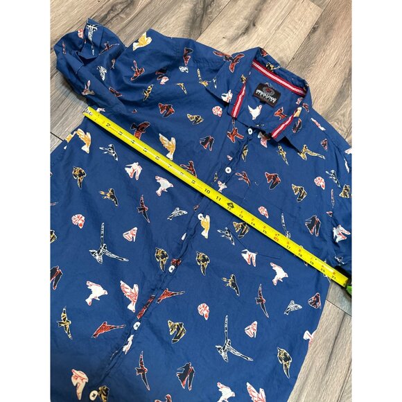 Resolution Clothing Mens Blue Short Sleeve Button-Up Shirt Size L - Picture 4 of 8